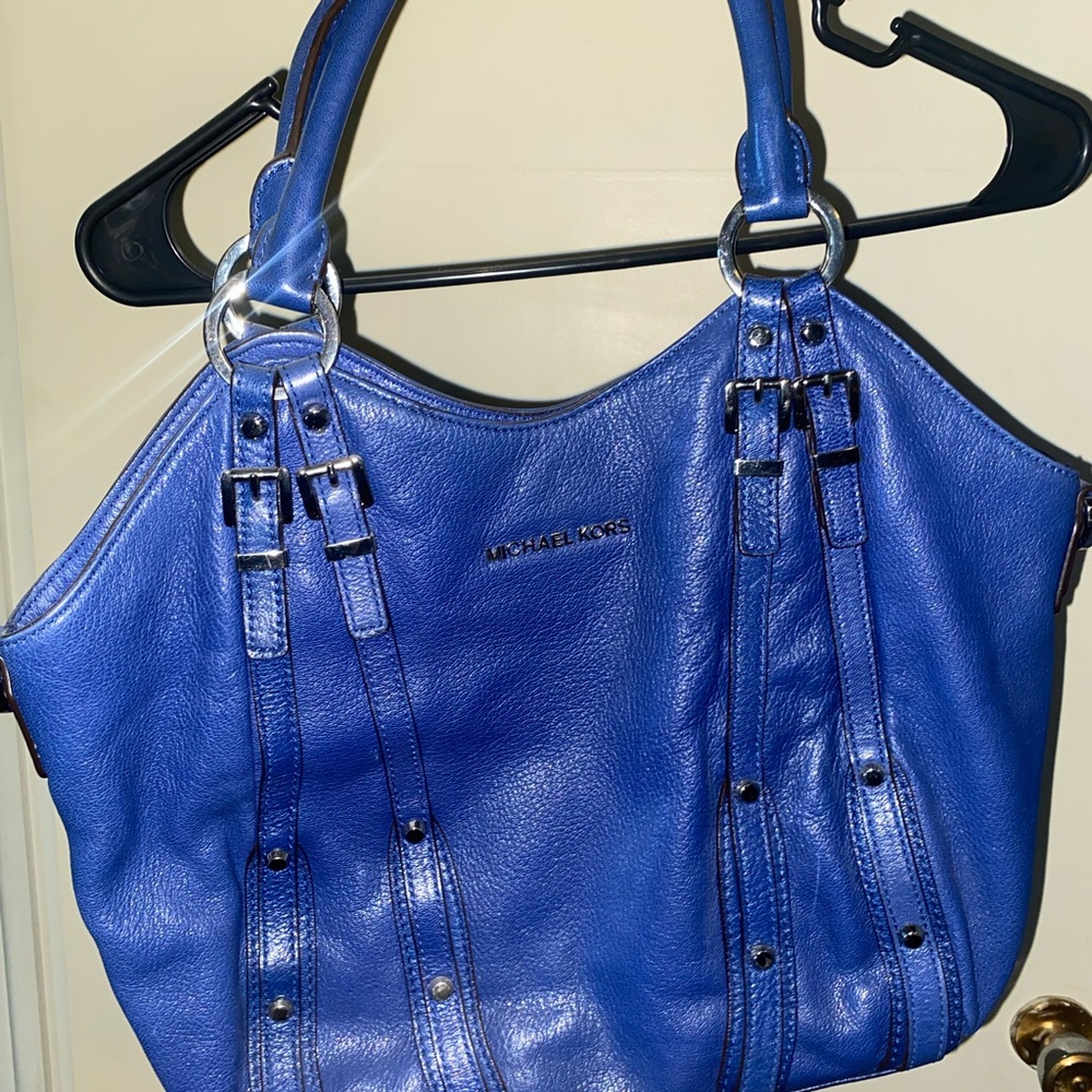 Blue Michael Kors purse